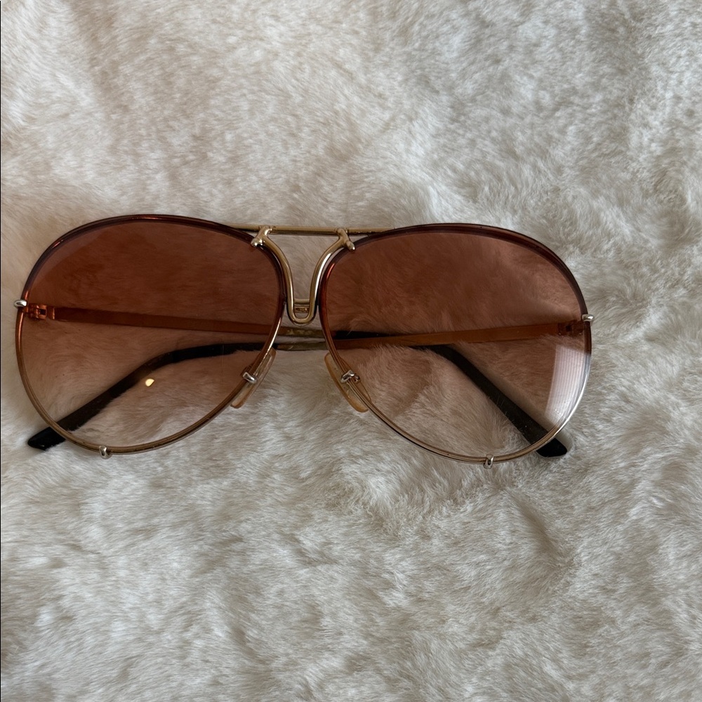 Stylish Gold and Brown Sunglasses
